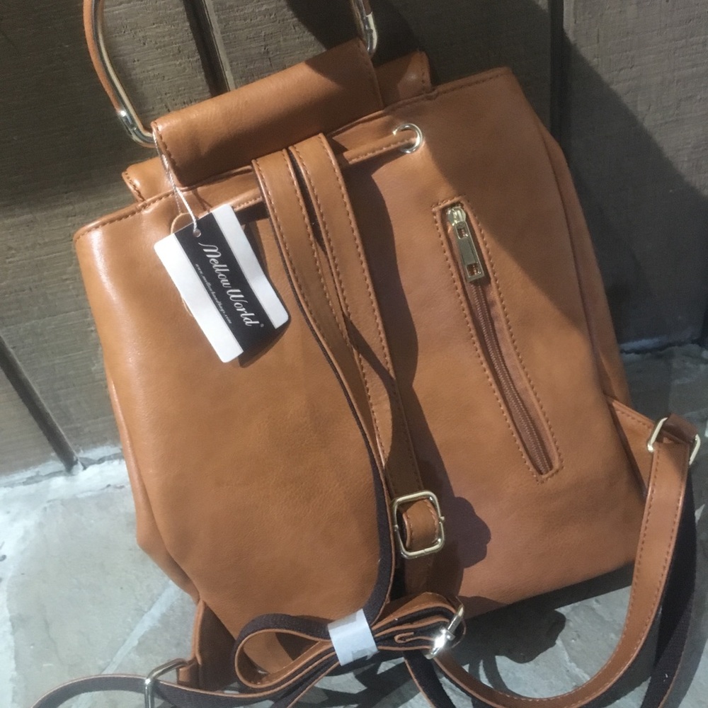 Camel Colored Backpack Purse!